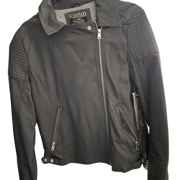 ROYALTY FOR ME, JACKET FOR WOMAN , SIZE: M COLOR CHARCOAL , ZIP - Picture 1 of 9